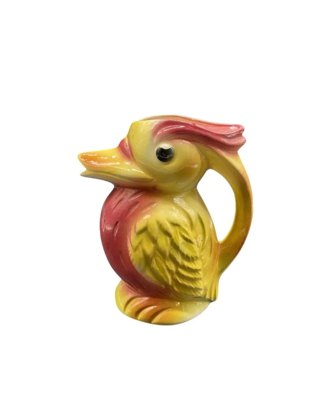 Vintage Toucan Bird Pitcher Creamer Stewart B McCulloch California Pottery 5.5